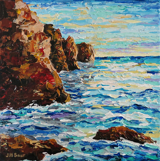 Rocky Seascape Painting