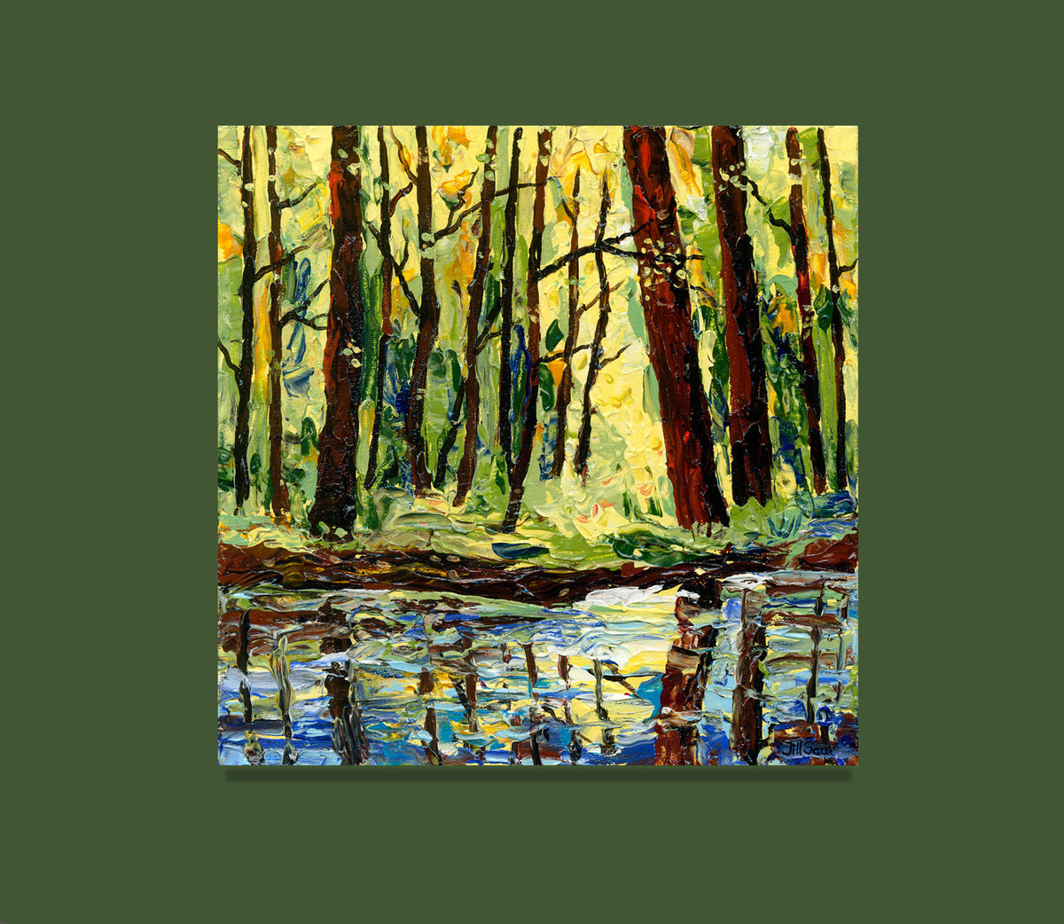 11x14 Swamp Canvas Painting 