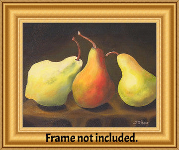 Pears Still Life Painting by Jill Saur