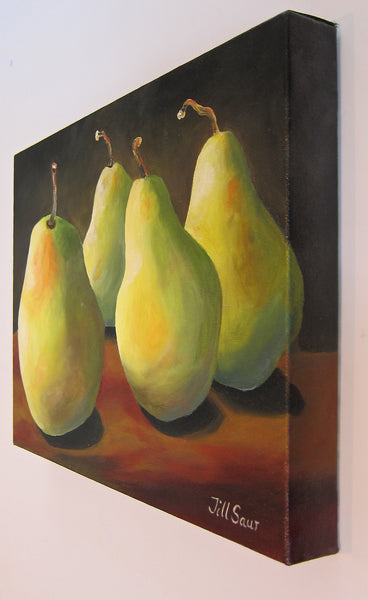 Pear Still Life Painting by Jill Saur