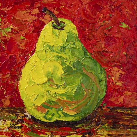 Pear Oil Painting by Jill Saur