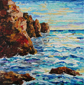 Rocky Seascape Painting