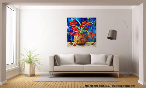 Textured Floral Painting