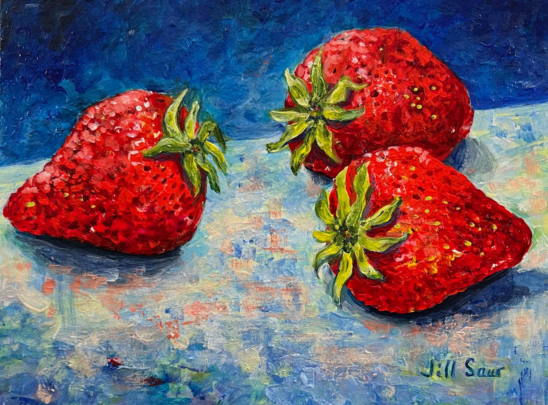 Strawberry Sunday 6x8 Acrylic
