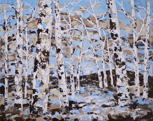 Abstract Tree Painting by Jill Saur