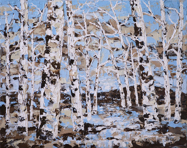 Abstract Tree Painting by Jill Saur