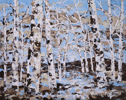 Abstract Tree Painting by Jill Saur