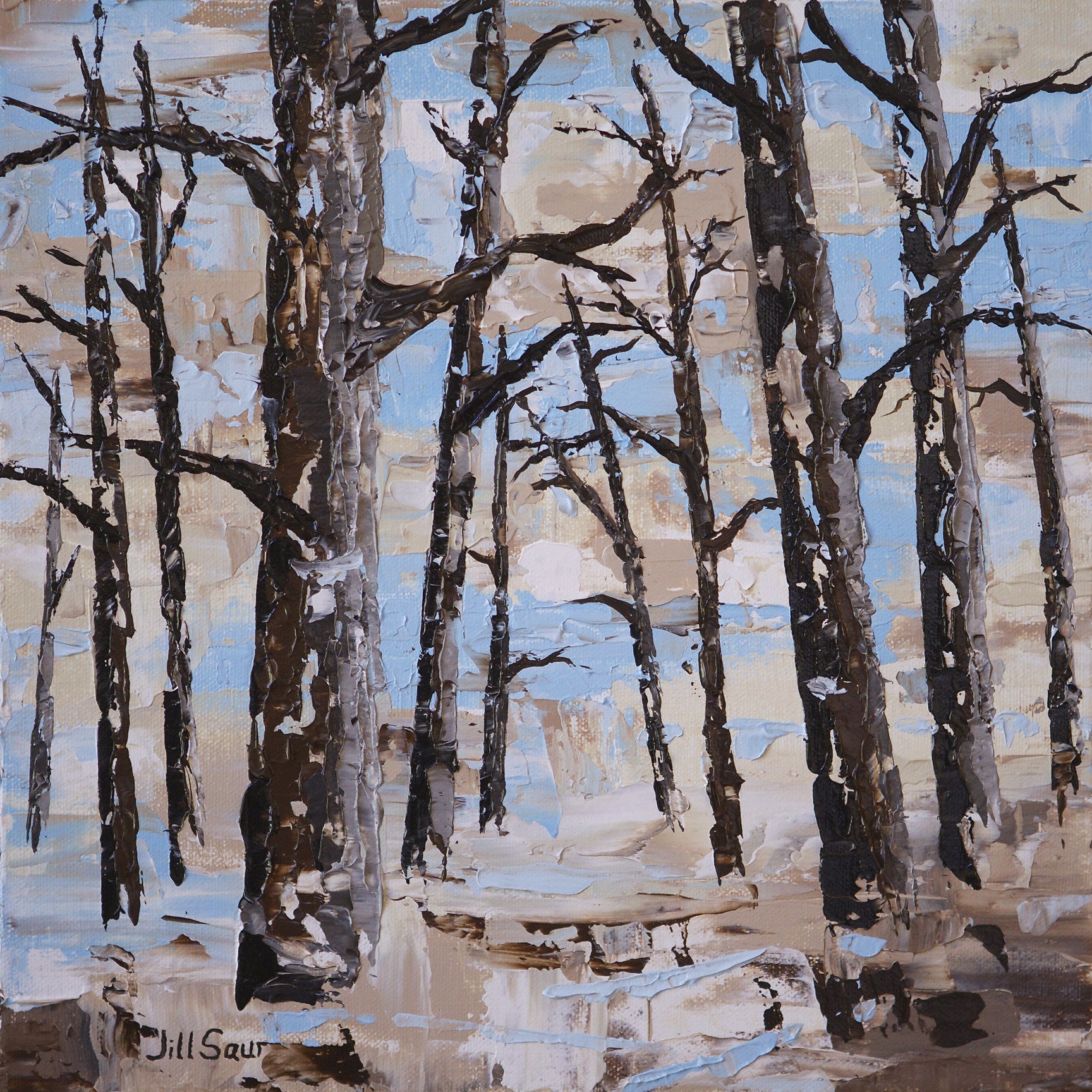 Abstract Tree Painting by Jill Saur