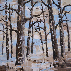 Abstract Tree Painting by Jill Saur
