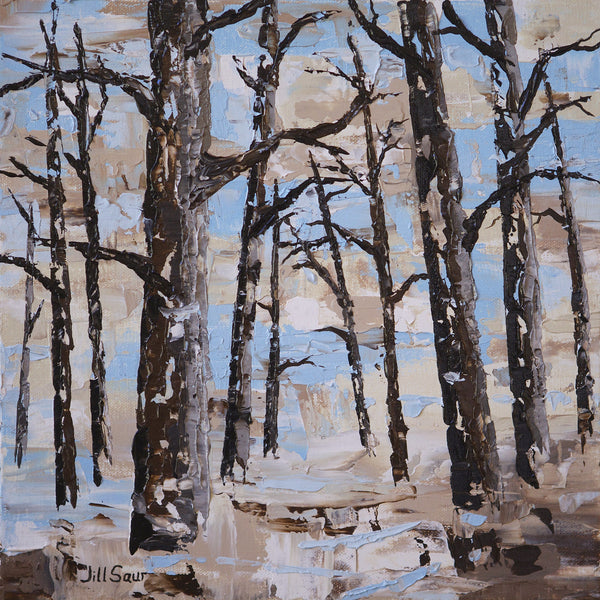 Abstract Tree Painting by Jill Saur