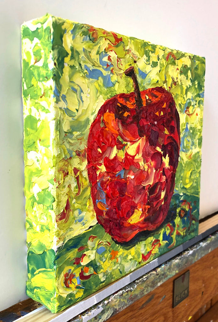 4x4 canvas - Luam Fine Art and Jewelry Collection - Paintings & Prints,  Food & Beverage, Fruit, Apples - ArtPal