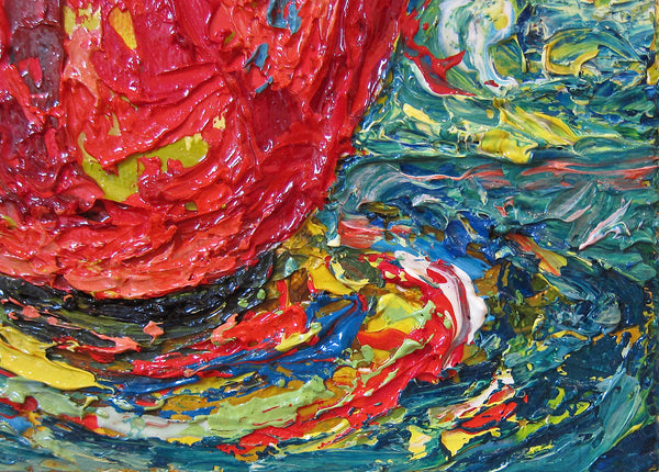 Red Apple Painting by Jill Saur