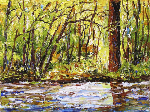 River Painting by Jill Saur