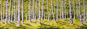 Aspen Trees Painting by Jill Saur