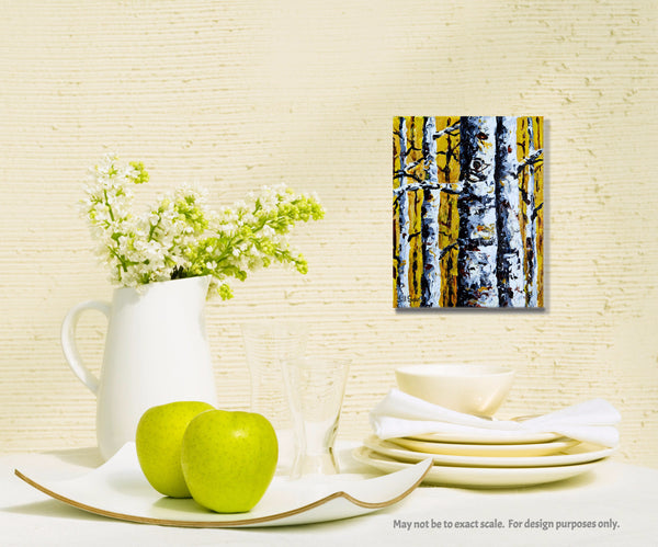 Aspen Trees Painting by Jill Saur