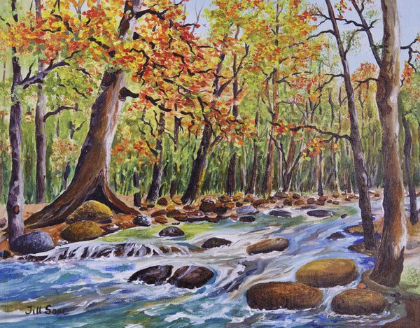 river painting by Jill Saur