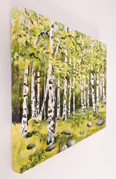 Aspen tree painting by Jill Saur
