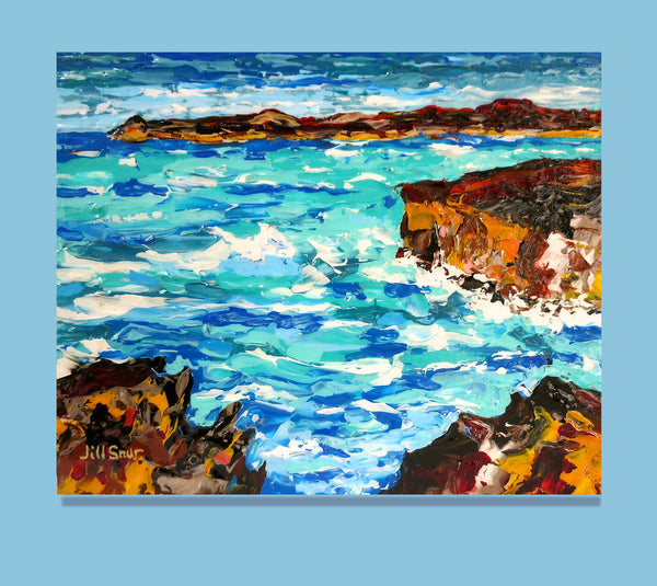 seascape on canvas by Jill Saur