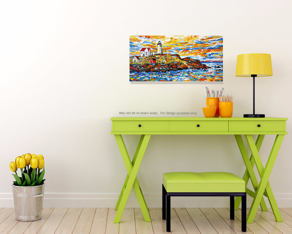 Cape Neddick Lighthouse Painting By Jill Saur