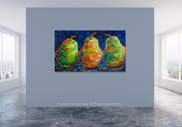 Abstract Pears Painting by Jill Saur