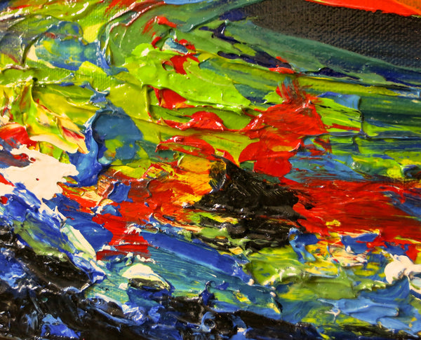 Abstract Pears Painting by Jill Saur