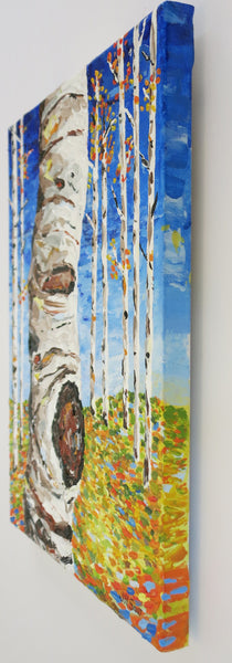 Aspen Tree Painting by Jill Saur