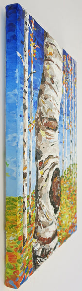 Aspen Tree Painting by Jill Saur