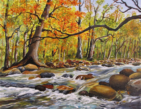 River painting by Jill Saur
