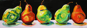 Pears Still Life Painting by Jill Saur