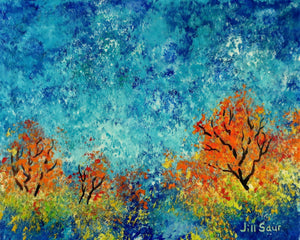 Abstract Landscape Painting by Jill Saur