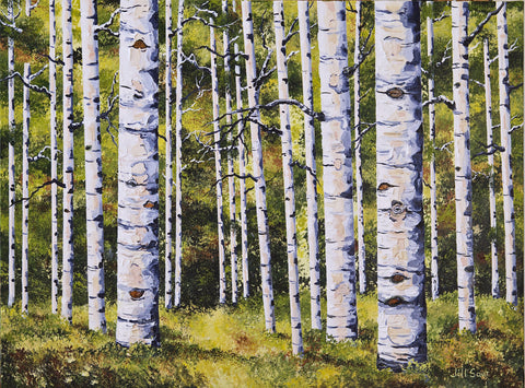 Aspen Painting by Jill Saur  