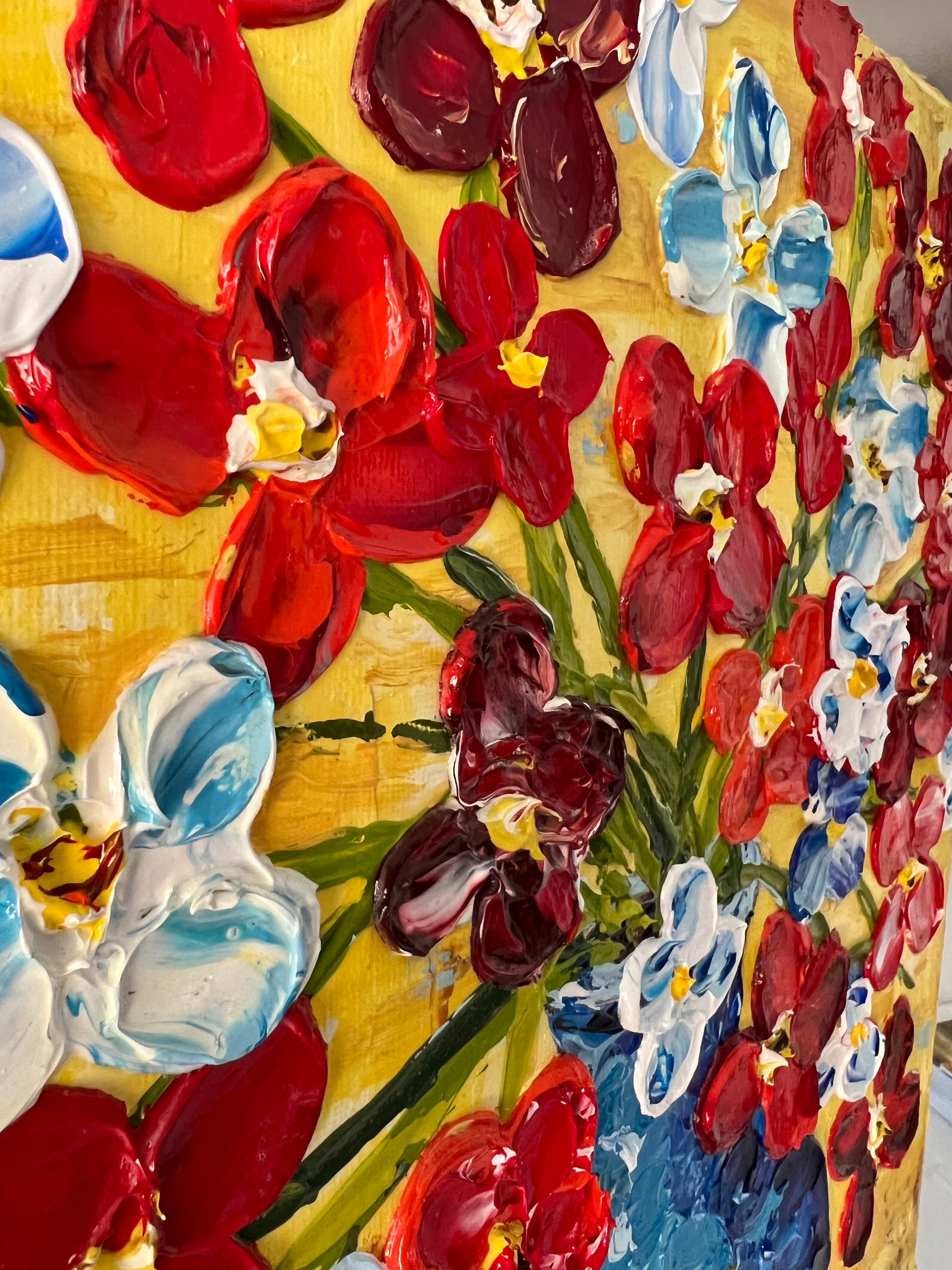 Happy In Blue 20x16 Acrylic – Jill Saur Fine Art