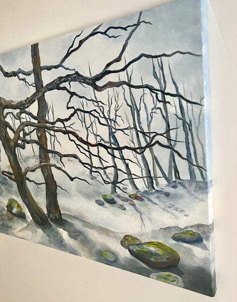 Trees In The Mist 16x20 Acrylic