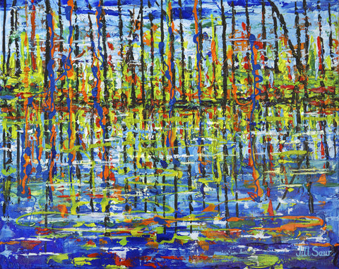Abstract Landscape Painting by Jill Saur