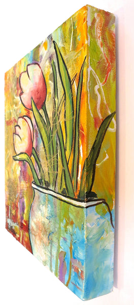 Tulips Painting by Jill Saur