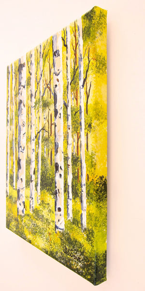 Aspen Tree Painting by Jill Saur