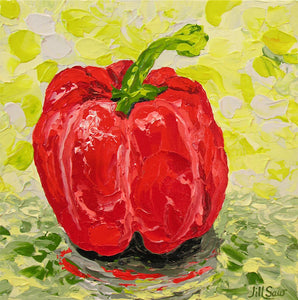 Red Pepper Painting by Jill Saur