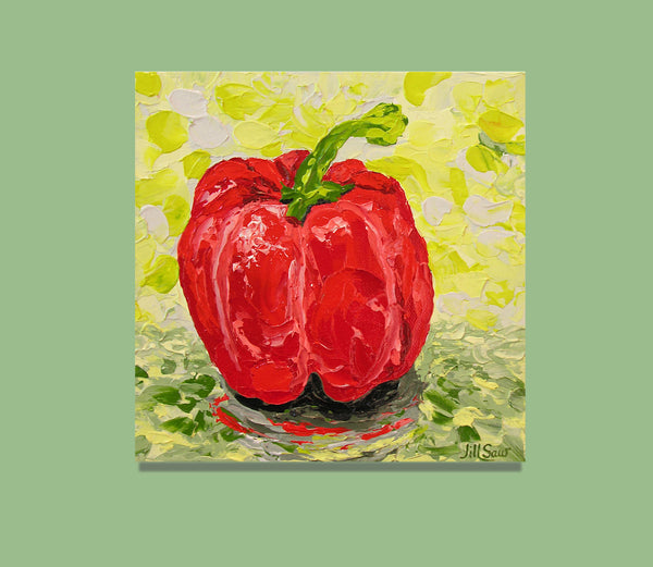 Red Pepper Painting by Jill Saur