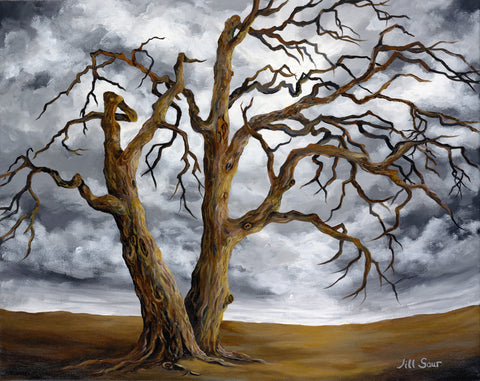 Oak Tree Painting by Jill Saur