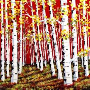 Aspen Landscape Painting by Jill Saur