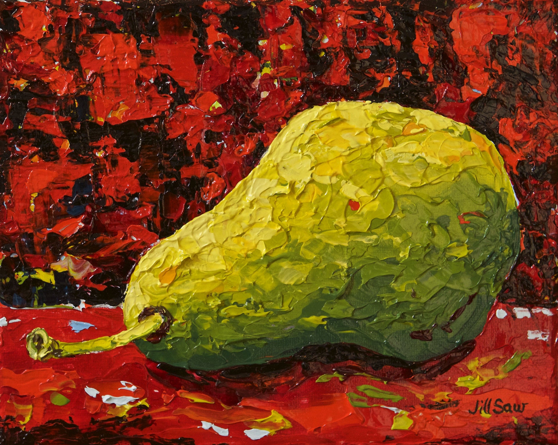 pear painting by jill saur
