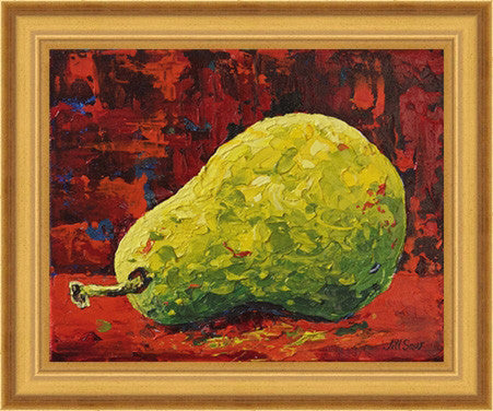 pear painting by Jill Saur