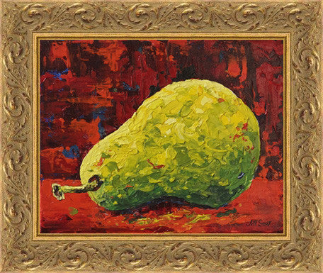 pear painting by Jill Saur