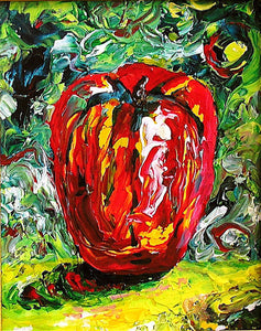 Red Pepper Painting by Jill Saur