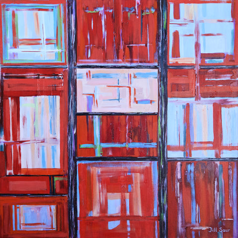 Abstract Squares Painting by Jill Saur