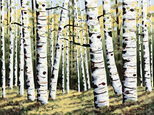 Summer Aspen Painting by Jill Saur