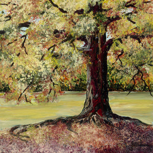 Oak Tree Painting by Jill Saur