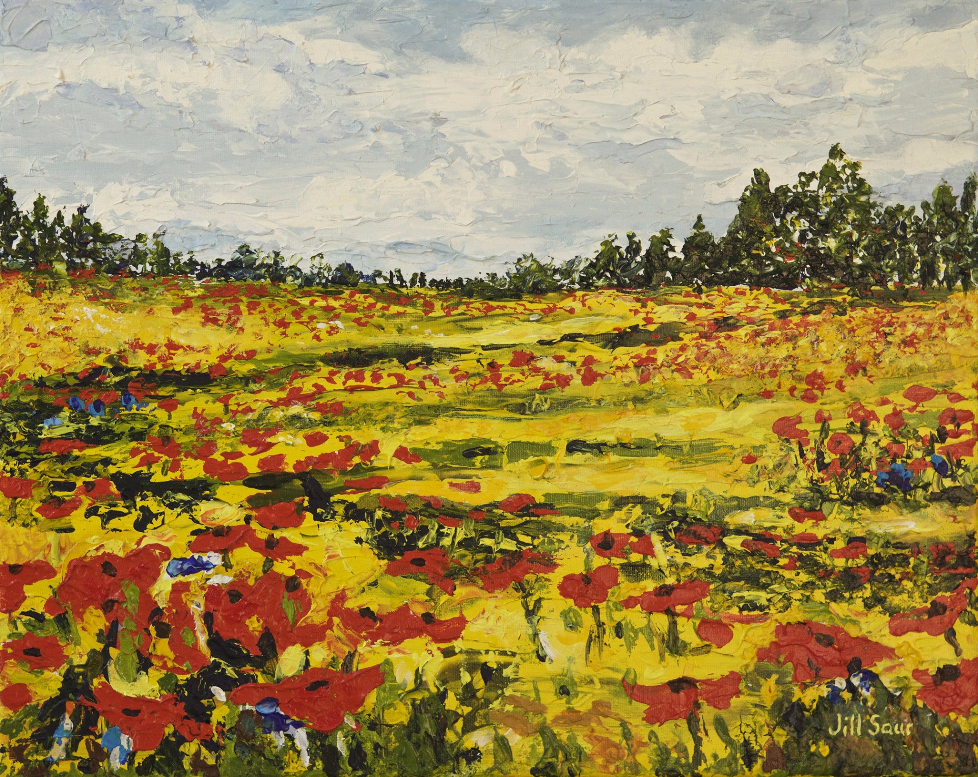 Wildflowers Painting by Jill Saur