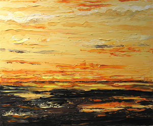 Abstract Sunrise Painting by Jill Saur