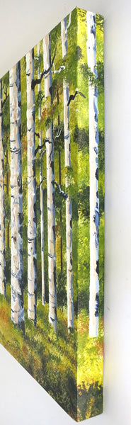 Aspen Landscape Painting by Jill Saur